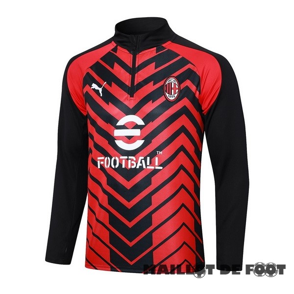 Foot Maillot Pas Cher Sudadera Entrainement AC Milan 2023 2024 Rouge Noir