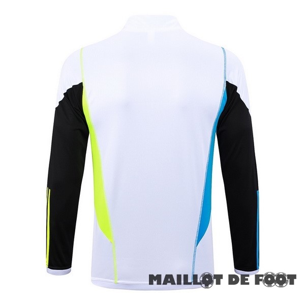 Foot Maillot Pas Cher Sudadera Entrainement Arsenal 2023 2024 Blanc Noir Jaune