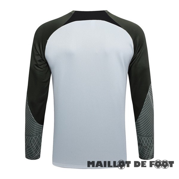 Foot Maillot Pas Cher Sudadera Entrainement Barcelona 2023 2024 Vert Gris