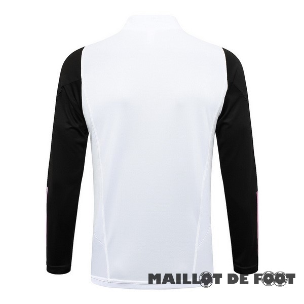 Foot Maillot Pas Cher Sudadera Entrainement Juventus 2023 2024 Blanc Noir Rose