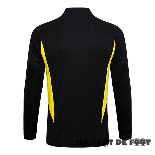Foot Maillot Pas Cher Sudadera Entrainement Juventus 2023 2024 Noir Jaune Blanc