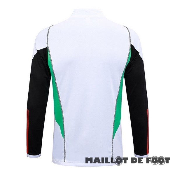 Foot Maillot Pas Cher Sudadera Entrainement Manchester United 2023 2024 Blanc Noir Vert