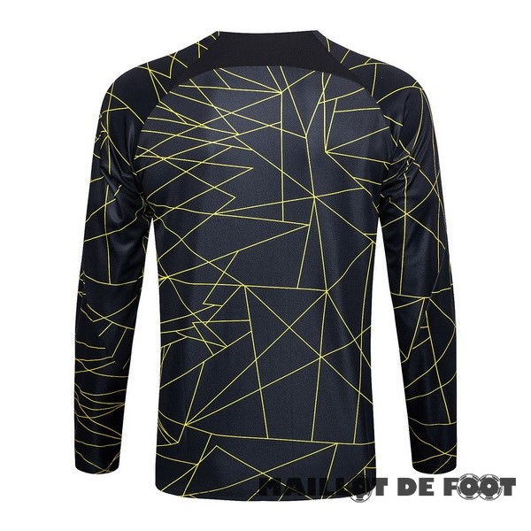 Foot Maillot Pas Cher Sudadera Entrainement Paris Saint Germain 2023 2024 Noir Jaune