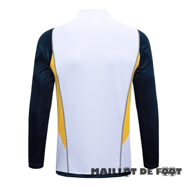 Foot Maillot Pas Cher Sudadera Entrainement Real Madrid 2023 2024 Blanc Bleu