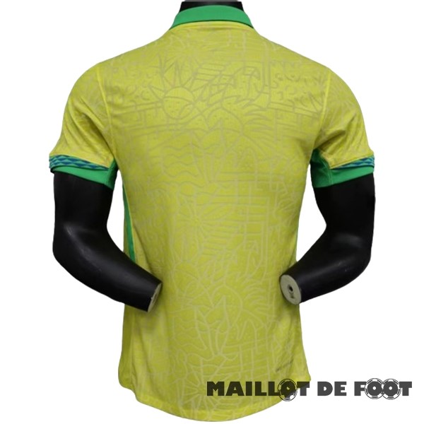 Foot Maillot Pas Cher Thailande Domicile Joueurs Maillot Brésil 2023 Jaune Vert