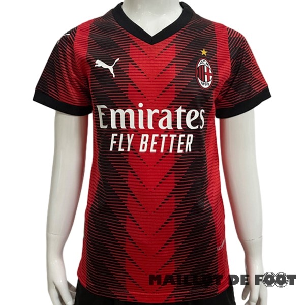 Foot Maillot Pas Cher Thailande Domicile Joueurs Maillot Enfant AC Milan 2023 2024 Rouge