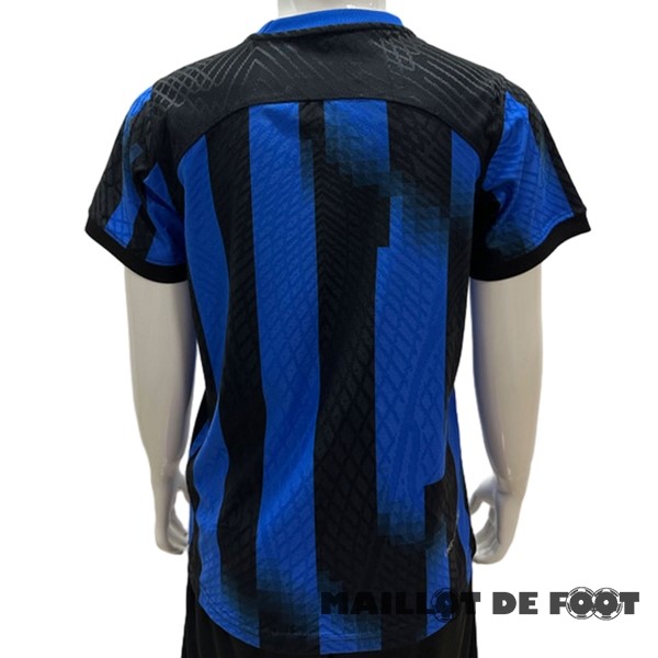 Foot Maillot Pas Cher Thailande Domicile Joueurs Maillot Enfant Inter Milán 2023 2024 Bleu Noir