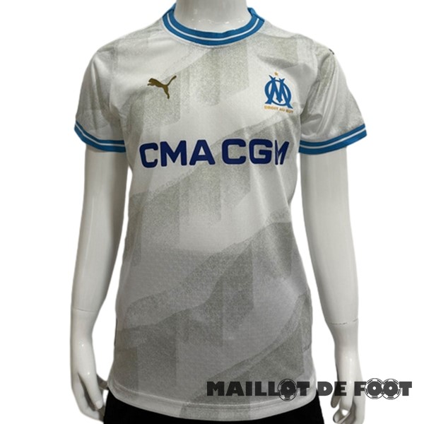 Foot Maillot Pas Cher Thailande Domicile Joueurs Maillot Enfant Marsella 2023 2024 Blanc