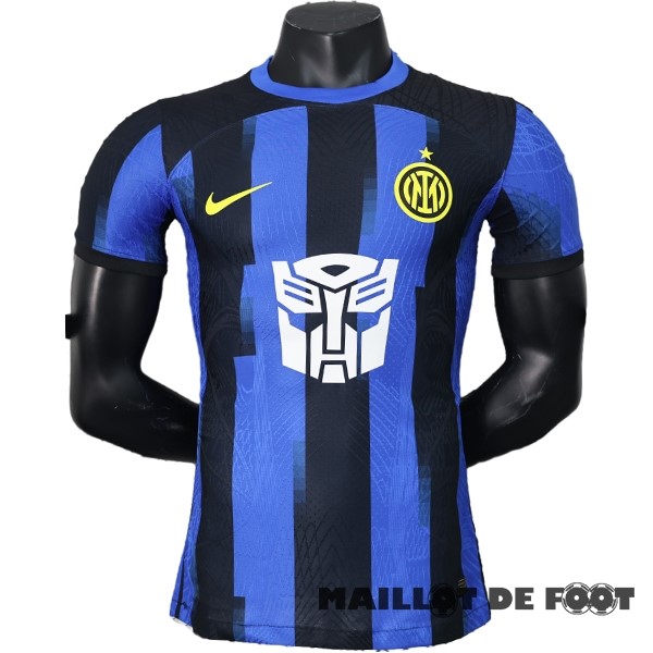 Foot Maillot Pas Cher Thailande Domicile Joueurs Maillot Inter Milán 2023 2024 Bleu Blanc