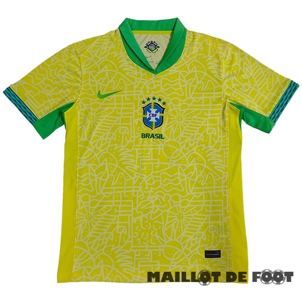 Foot Maillot Pas Cher Thailande Domicile Maillot Brésil 2024 Jaune
