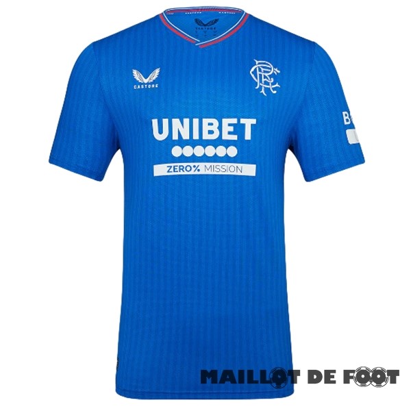 Foot Maillot Pas Cher Thailande Domicile Maillot Rangers 2023 2024 Bleu