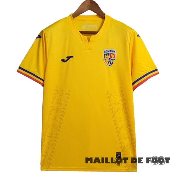 Foot Maillot Pas Cher Thailande Domicile Maillot Roumanie 2023 Jaune