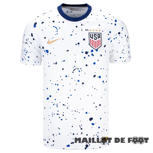 Foot Maillot Pas Cher Thailande Domicile Maillot États-Unis 2023 Blanc