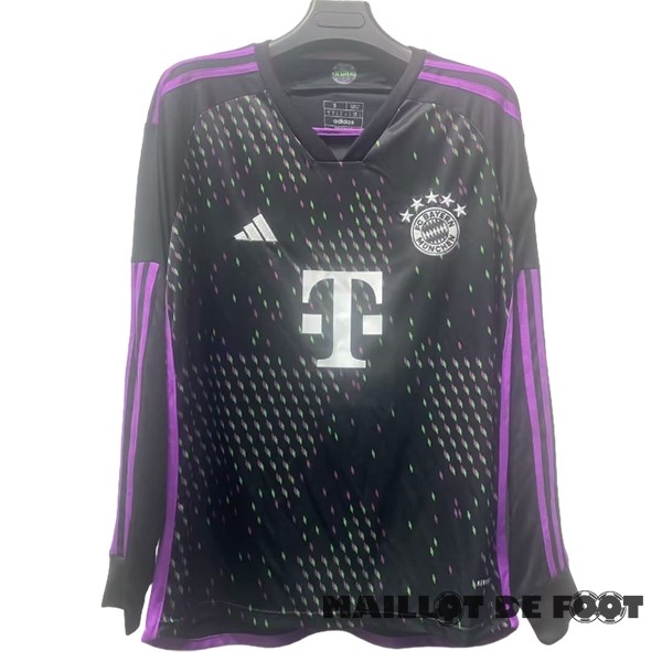 Foot Maillot Pas Cher Thailande Domicile Manches Longues Bayern Múnich 2023 2024 Noir