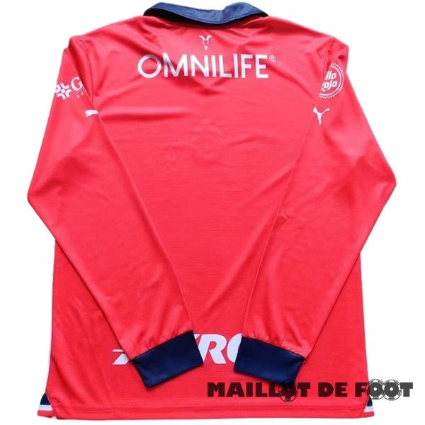 Foot Maillot Pas Cher Thailande Domicile Manches Longues CD Guadalajara 2023 2024 Rouge