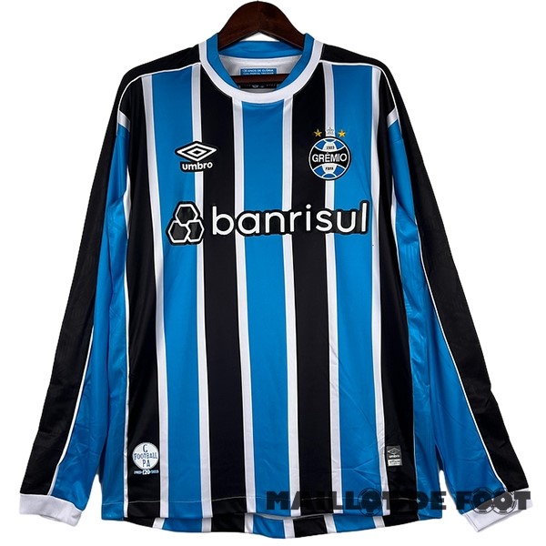 Foot Maillot Pas Cher Thailande Domicile Manches Longues Grêmio 2023 2024 Bleu