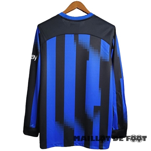 Foot Maillot Pas Cher Thailande Domicile Manches Longues Inter Milán 2023 2024 Bleu