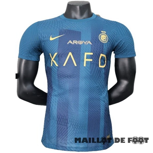 Foot Maillot Pas Cher Thailande Exterieur Joueurs Maillot Al Nassr 2023 2024 Bleu