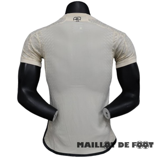 Foot Maillot Pas Cher Thailande Exterieur Joueurs Maillot As Roma 2023 2024 Blanc Jaune