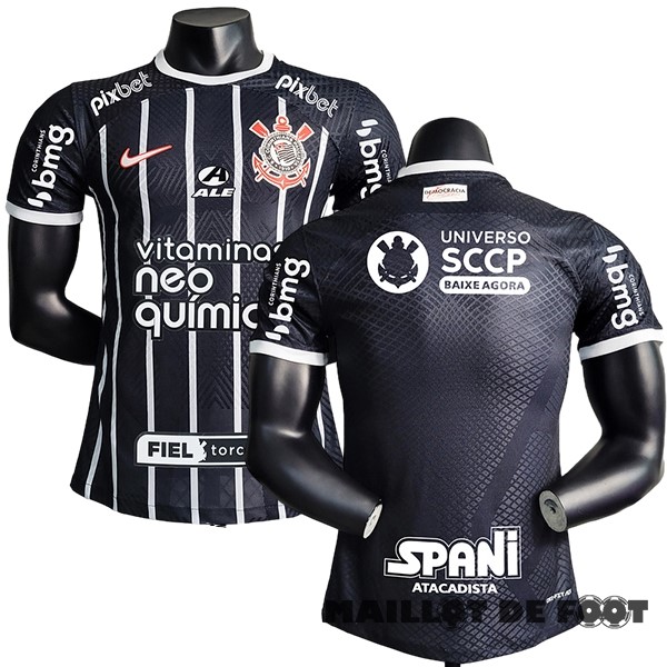 Foot Maillot Pas Cher Thailande Exterieur Joueurs Maillot Corinthians Paulista 2023 2024 Noir Blanc