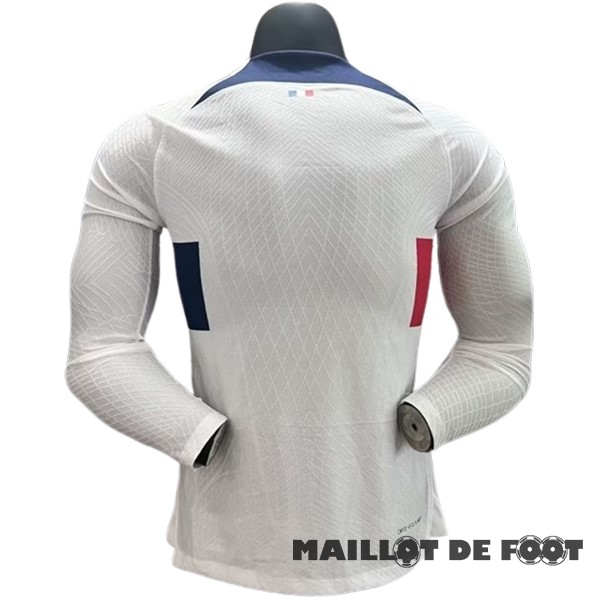 Foot Maillot Pas Cher Thailande Exterieur Joueurs Manches Longues Paris Saint Germain 2023 2024 Blanc