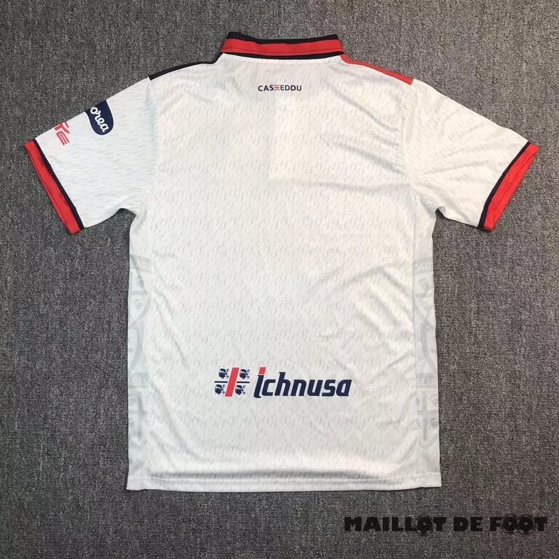 Foot Maillot Pas Cher Thailande Exterieur Maillot Cagliari Calcio 2023 2024 Blanc