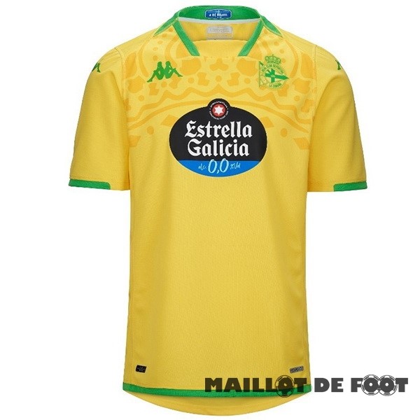 Foot Maillot Pas Cher Thailande Exterieur Maillot Deportivo de La Coruna 2023 2024 Jaune