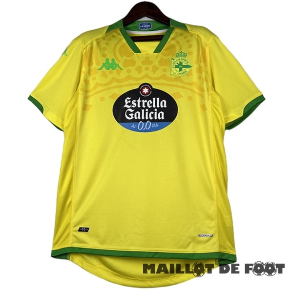 Foot Maillot Pas Cher Thailande Exterieur Maillot Deportivo de La Coruna 2023 2024 Jaune