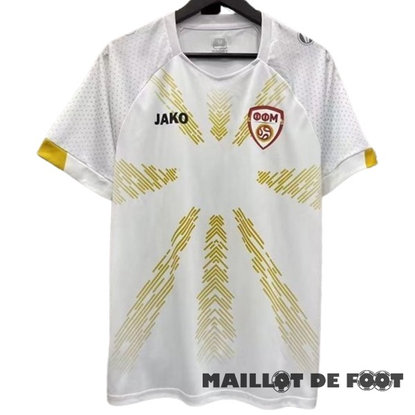 Foot Maillot Pas Cher Thailande Exterieur Maillot Macédoine du Nord 2023 Blanc