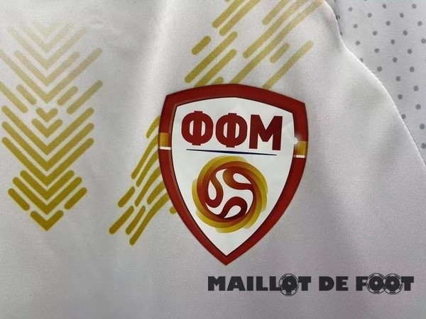 Foot Maillot Pas Cher Thailande Exterieur Maillot Macédoine du Nord 2023 Blanc