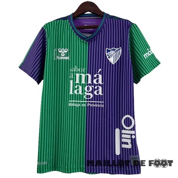 Foot Maillot Pas Cher Thailande Exterieur Maillot Málaga CF 2023 2024 Vert Purpura