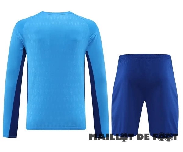 Foot Maillot Pas Cher Thailande Manches Longues Gardien Conjunto De Homme Bayern Múnich 2023 2024 Bleu