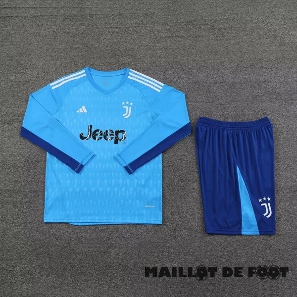 Foot Maillot Pas Cher Thailande Manches Longues Gardien Conjunto De Homme Bayern Múnich 2023 2024 Bleu