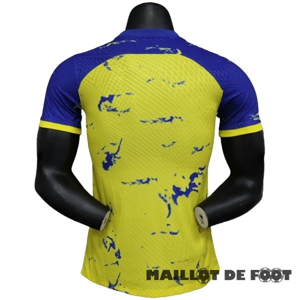 Foot Maillot Pas Cher Thailande Spécial Joueurs Maillot Al Nassr 2023 2024 Jaune Bleu