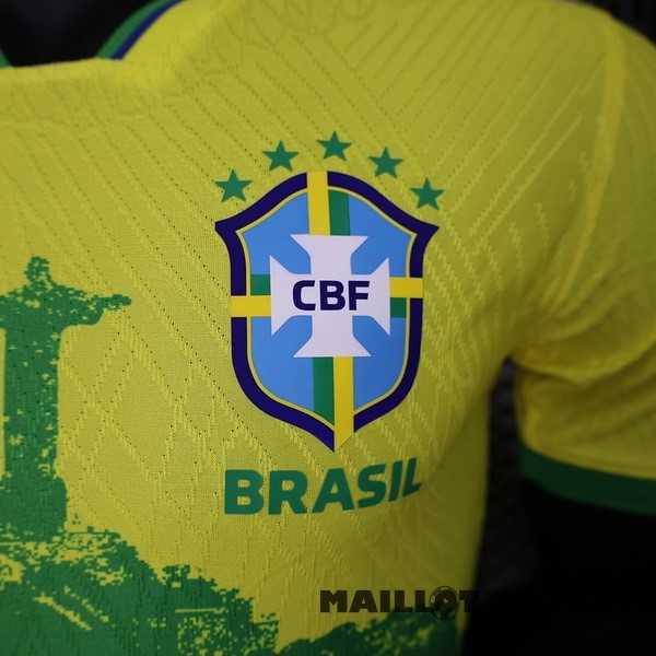 Foot Maillot Pas Cher Thailande Spécial Joueurs Maillot Brésil 2023 Jaune