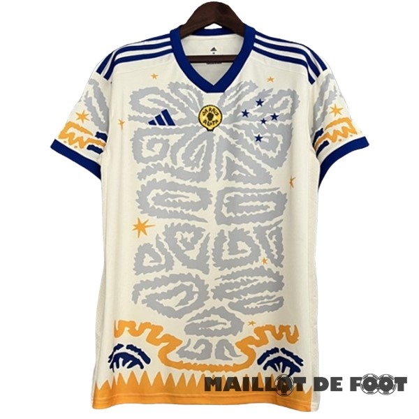 Foot Maillot Pas Cher Thailande Spécial Maillot Cruzeiro EC 2023 2024 Jaune Blanc