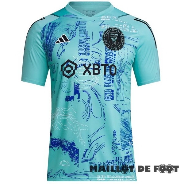 Foot Maillot Pas Cher Thailande Spécial Maillot Inter Miami 2023 2024 Bleu Vert