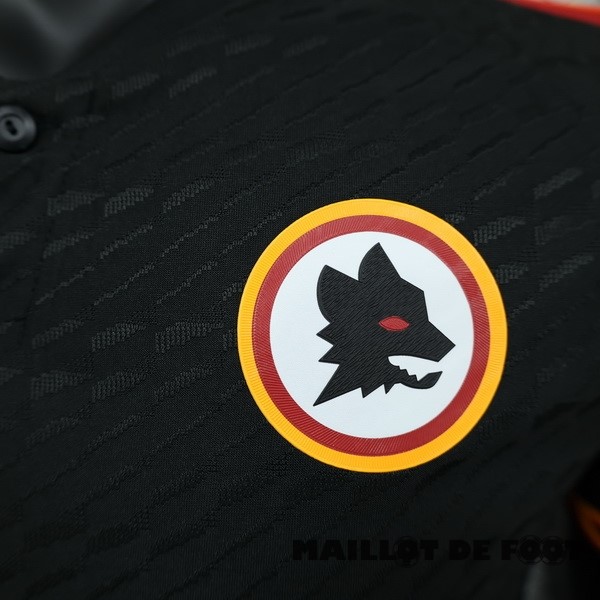 Foot Maillot Pas Cher Thailande Third Joueurs Maillot As Roma 2023 2024 Noir