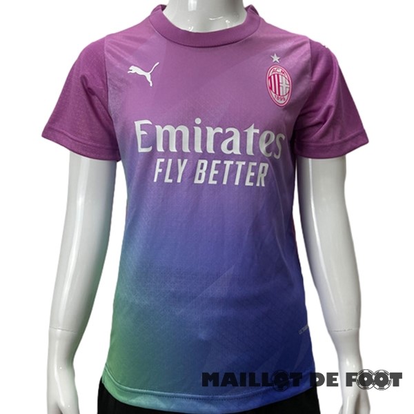 Foot Maillot Pas Cher Thailande Third Joueurs Maillot Enfant AC Milan 2023 2024 Rose