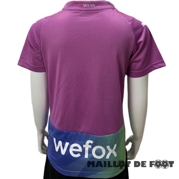 Foot Maillot Pas Cher Thailande Third Joueurs Maillot Enfant AC Milan 2023 2024 Rose