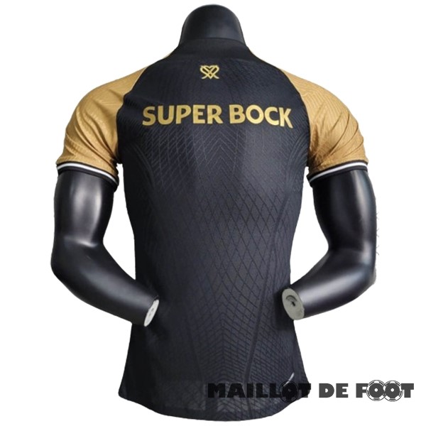 Foot Maillot Pas Cher Thailande Third Joueurs Maillot Lisboa 2023 2024 Noir Jaune