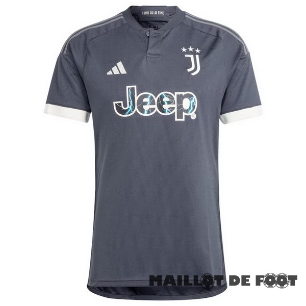 Foot Maillot Pas Cher Thailande Third Maillot Juventus 2023 2024 Blanc Noir