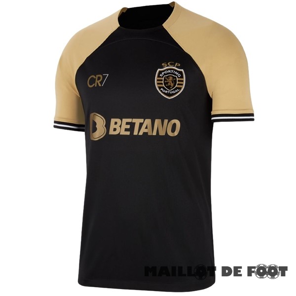 Foot Maillot Pas Cher Thailande Third Maillot Lisboa 2023 2024 Noir Jaune