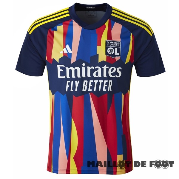 Foot Maillot Pas Cher Thailande Third Maillot Lyon 2023 2024 Bleu Jaune