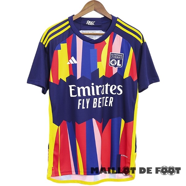 Foot Maillot Pas Cher Thailande Third Maillot Lyon 2023 2024 Bleu Jaune