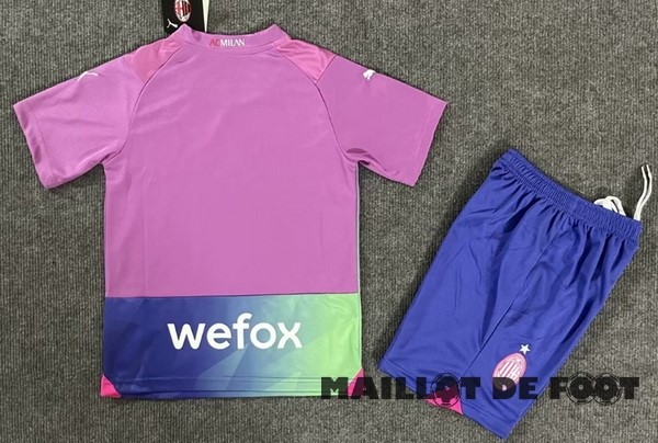 Foot Maillot Pas Cher Third Conjunto De Enfant AC Milan 2023 2024 Rose Bleu