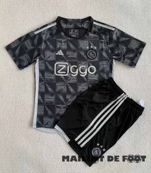 Foot Maillot Pas Cher Third Conjunto De Enfant Ajax 2023 2024 Noir