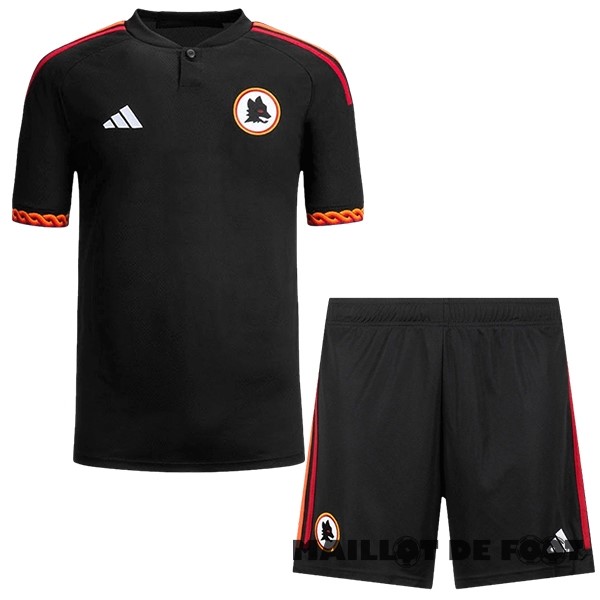 Foot Maillot Pas Cher Third Conjunto De Enfant As Roma 2023 2024 I Noir