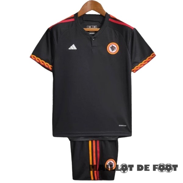 Foot Maillot Pas Cher Third Conjunto De Enfant As Roma 2023 2024 I Noir