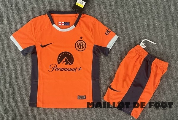 Foot Maillot Pas Cher Third Conjunto De Enfant Inter Milán 2023 2024 Orange